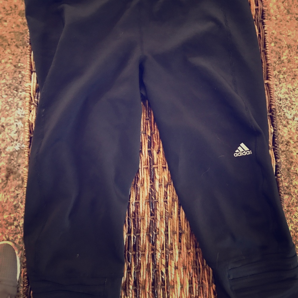 1 pair Adidas knee length athletic pants Size Lg